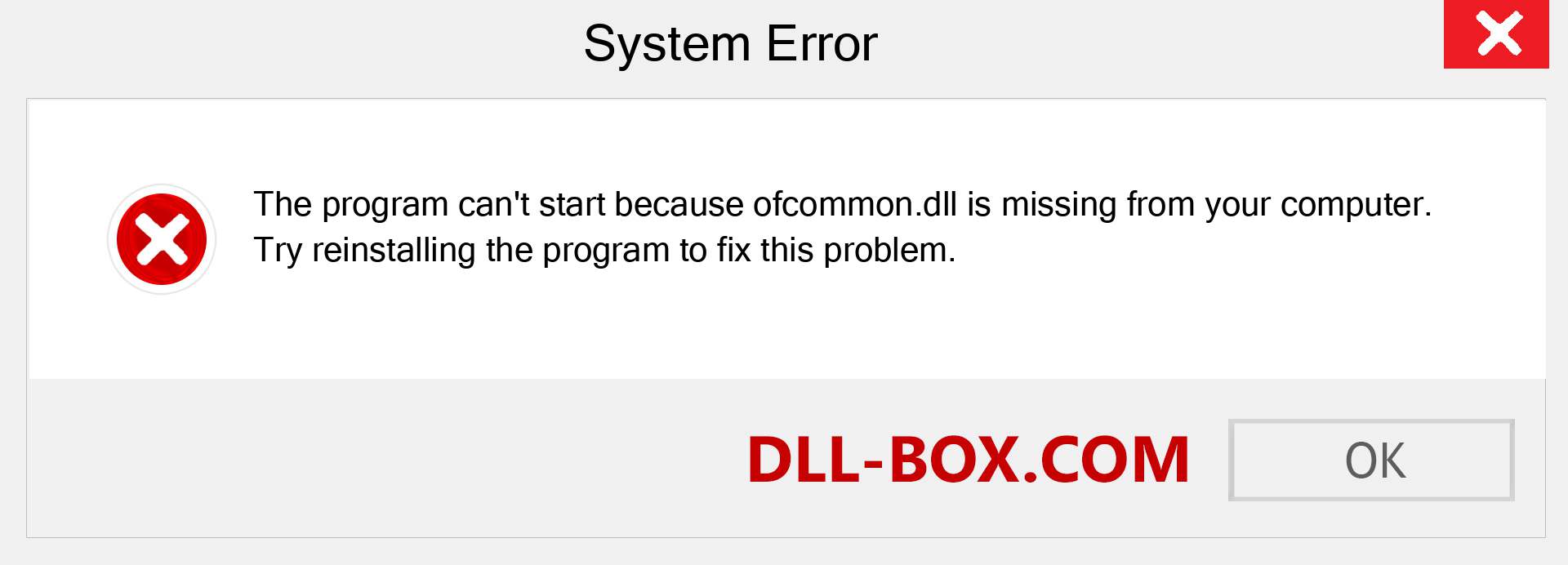  ofcommon.dll file is missing?. Download for Windows 7, 8, 10 - Fix  ofcommon dll Missing Error on Windows, photos, images